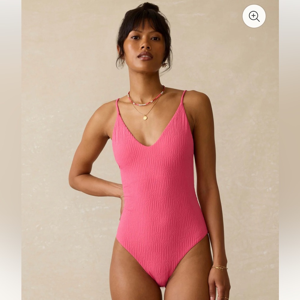 Faherty Pink One-Piece Swimsuit
